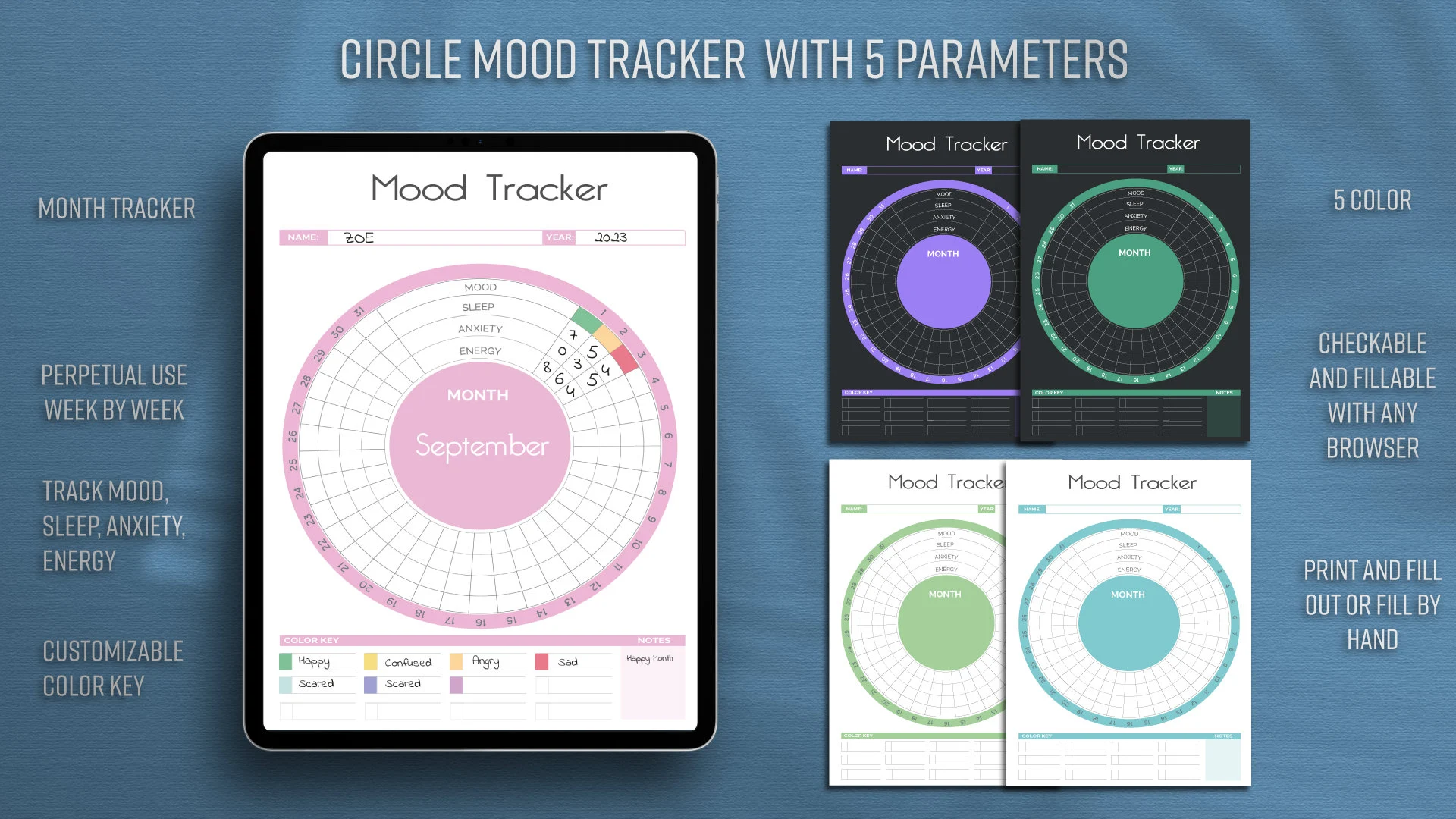 Mood Tracker Printable Pack