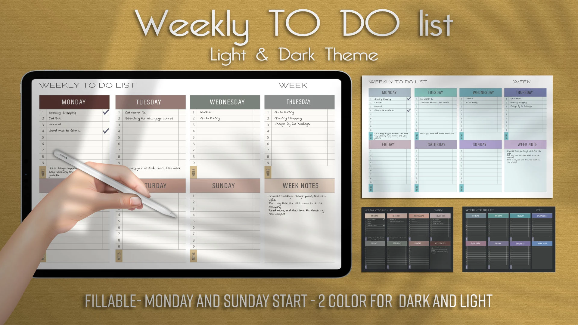 Weekly To Do Vertical